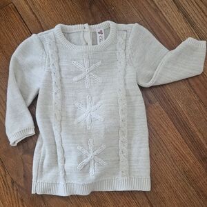 Girls Infant Cherokee Gold Sparkle Almond Cream Sweater & Bottoms